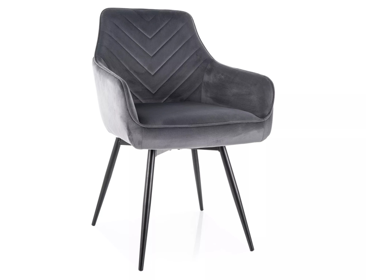 Scaun rotativ Servio velvet gri/negru Blu14