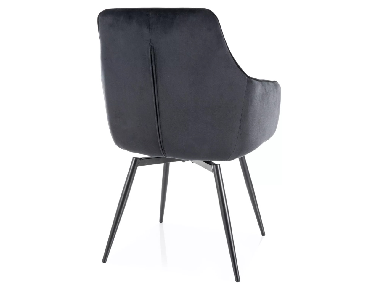 Scaun rotativ Servio velvet negru/negru Blu19 - 1 | YEO