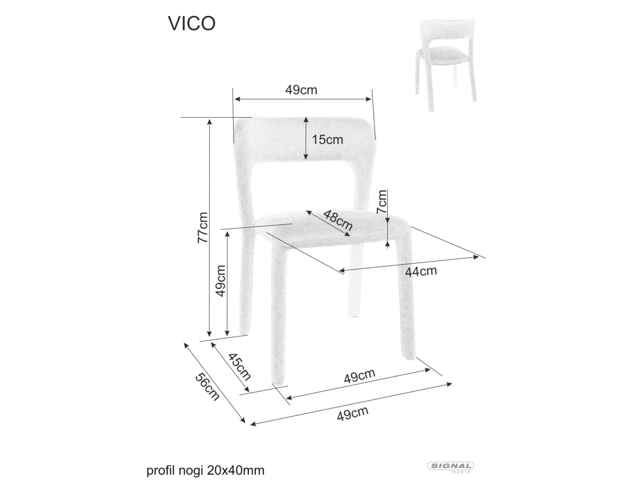 Scaun Vico bej Wind 82 - 4 | YEO