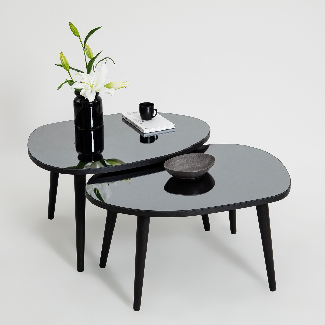 Set 2 mese de cafea Gusto negre