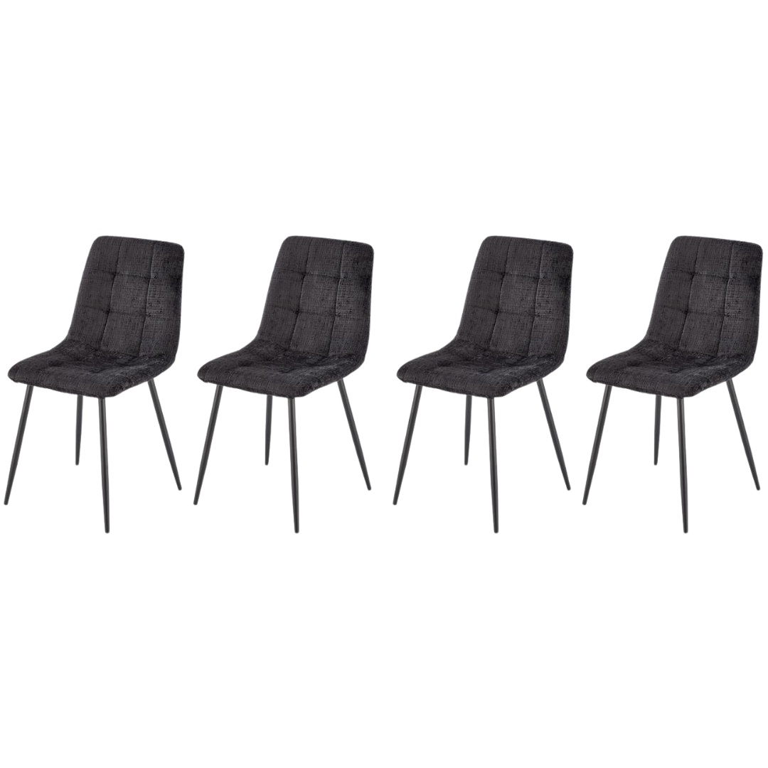 Set 4 scaune K547 stofa negru H87 cm