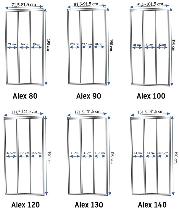 Usa pentru dus Alex 80 - 5 | YEO