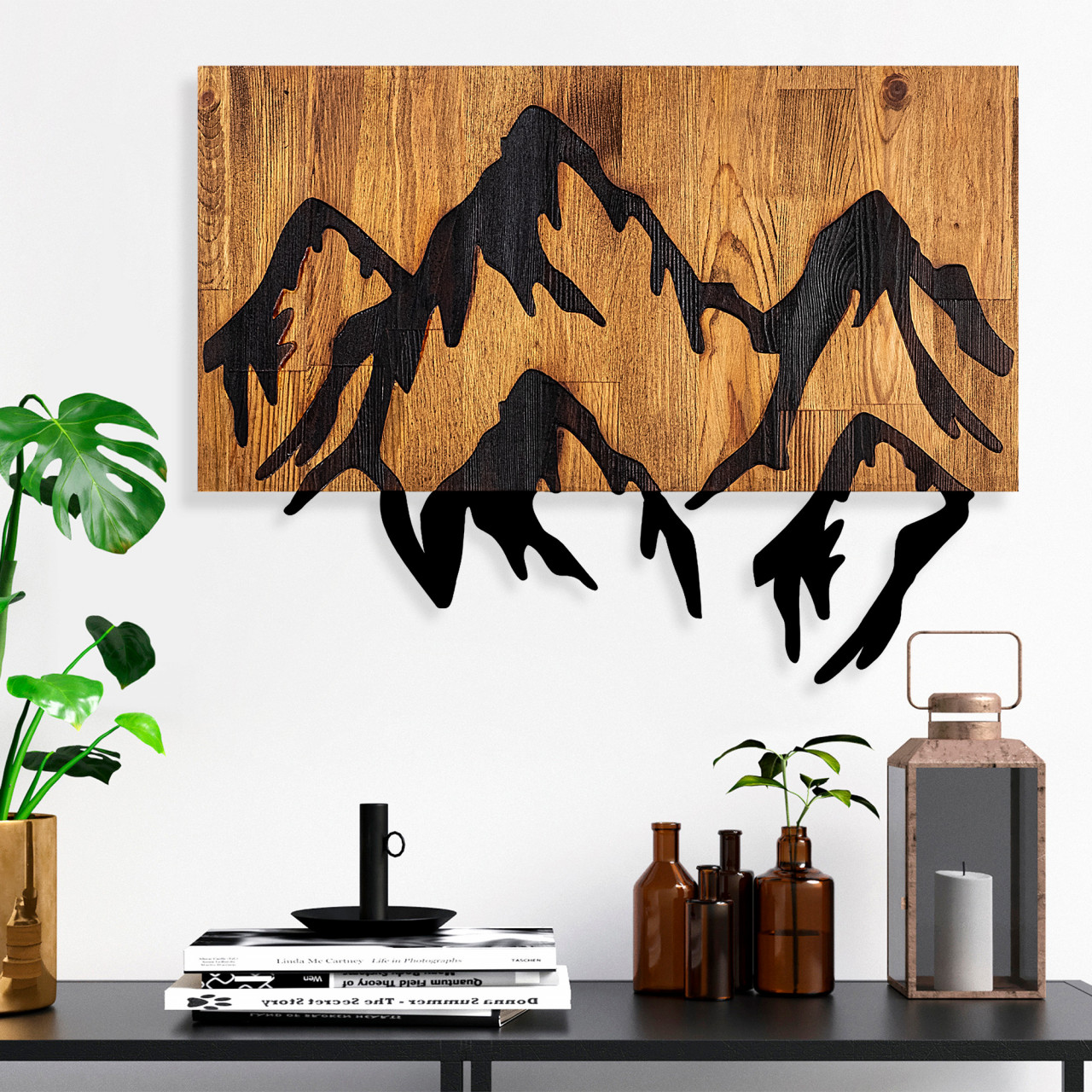 Accesoriu decorativ de perete din lemn Mountain 5