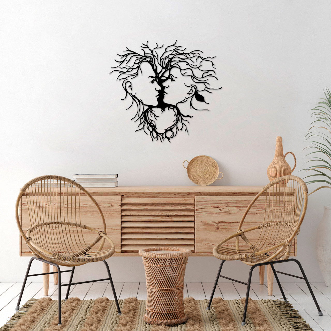 Accesoriu decorativ de perete metalic Love - 321