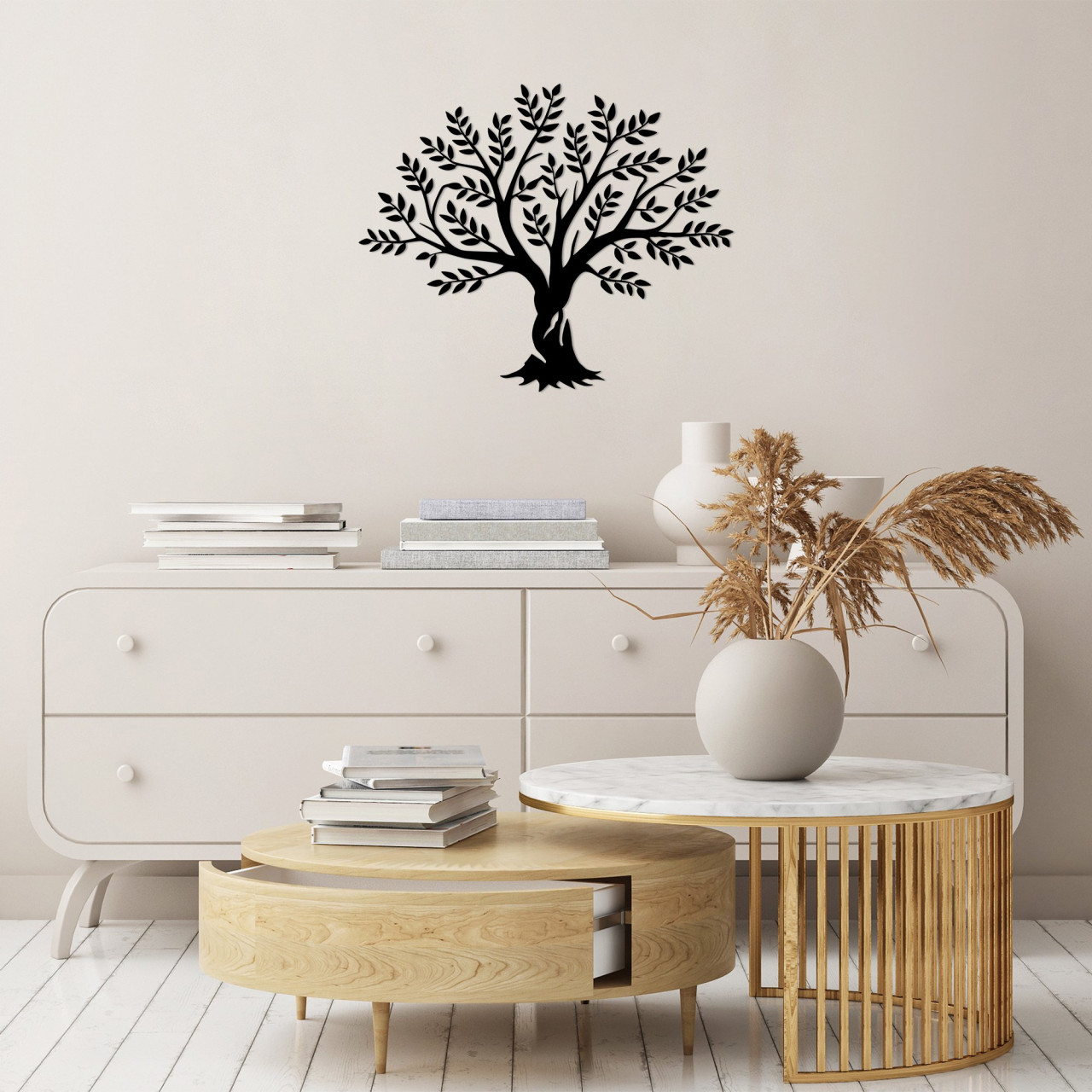 Accesoriu decorativ de perete metalic Monumental Tree 11