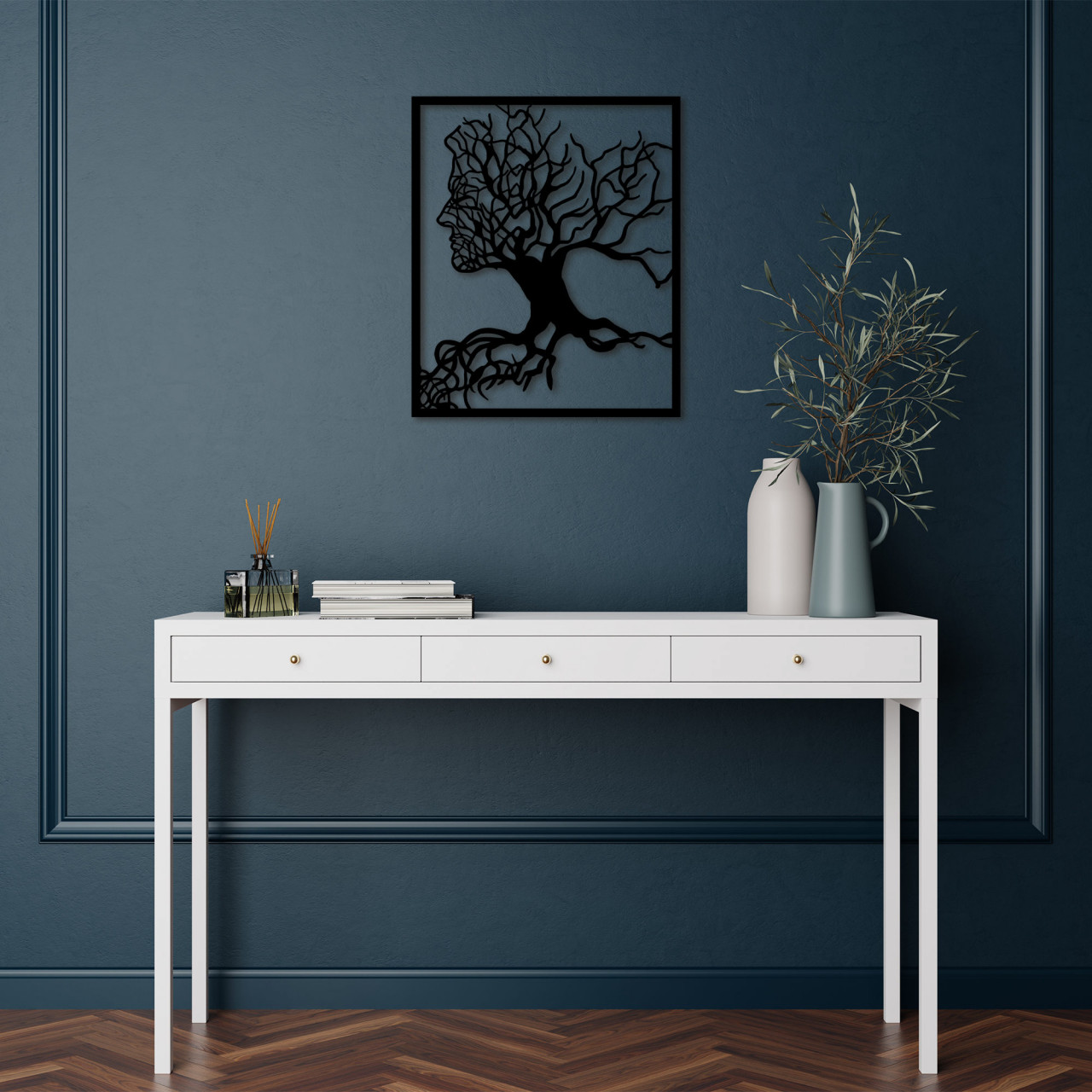 Accesoriu decorativ de perete metalic Tree Man - 262