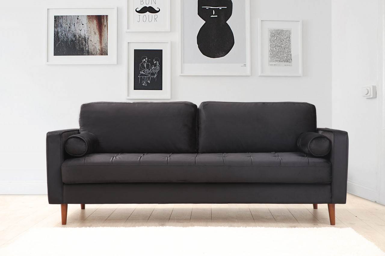 Canapea 3 locuri Rome neagra