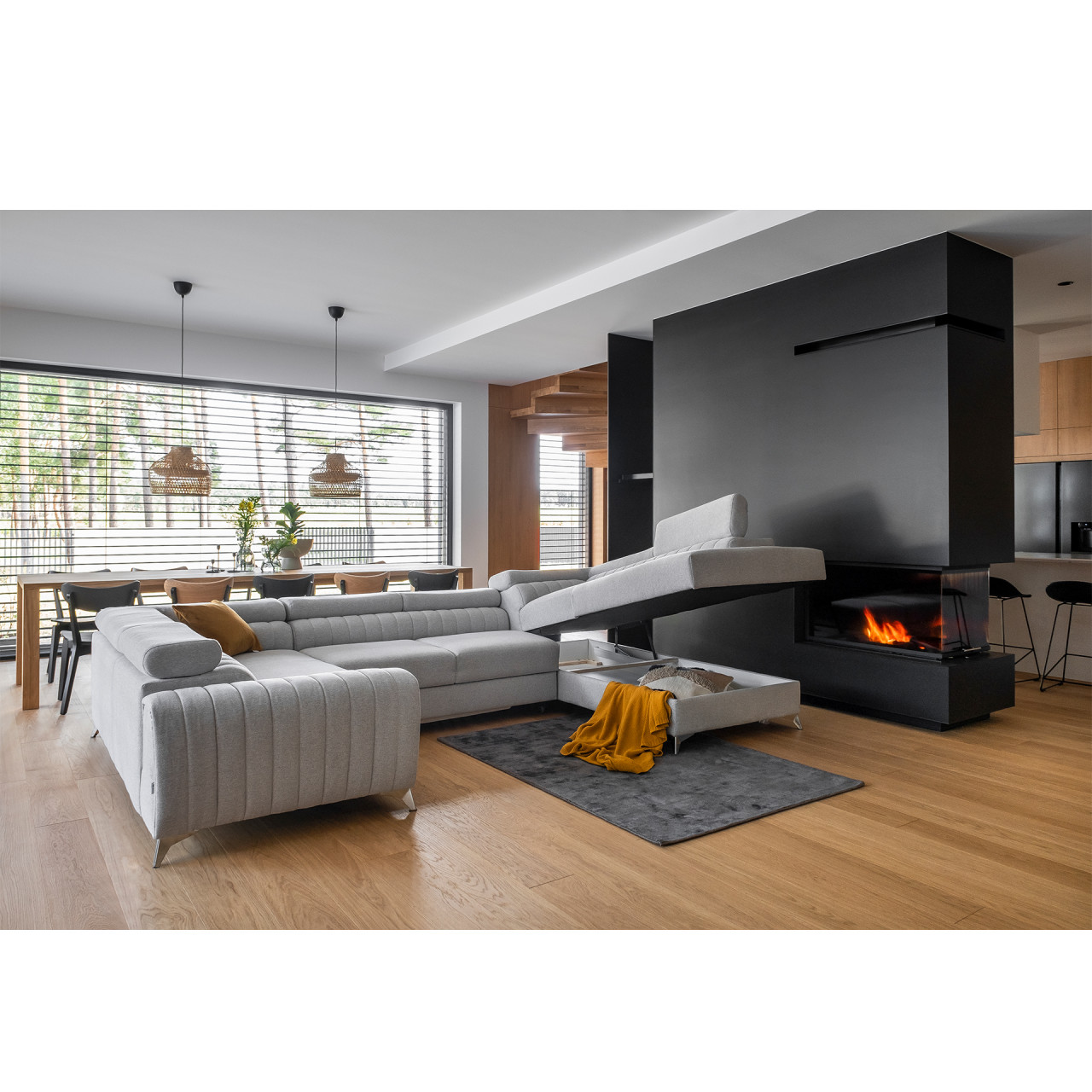Coltar extensibil Louis pe dreapta Softis 17 - 3 | YEO