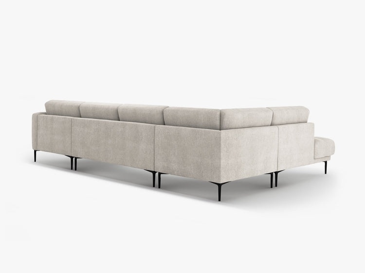 Coltar panoramic Bemy 7 locuri stofa Sorella L373 cm - 2 | YEO
