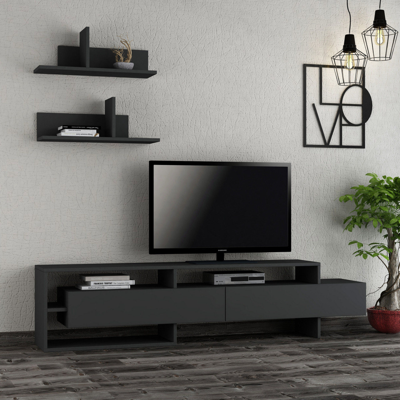 Comoda TV Gara antracit