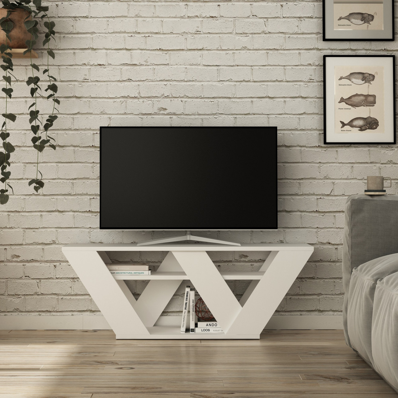 Comoda TV Pipralla alb