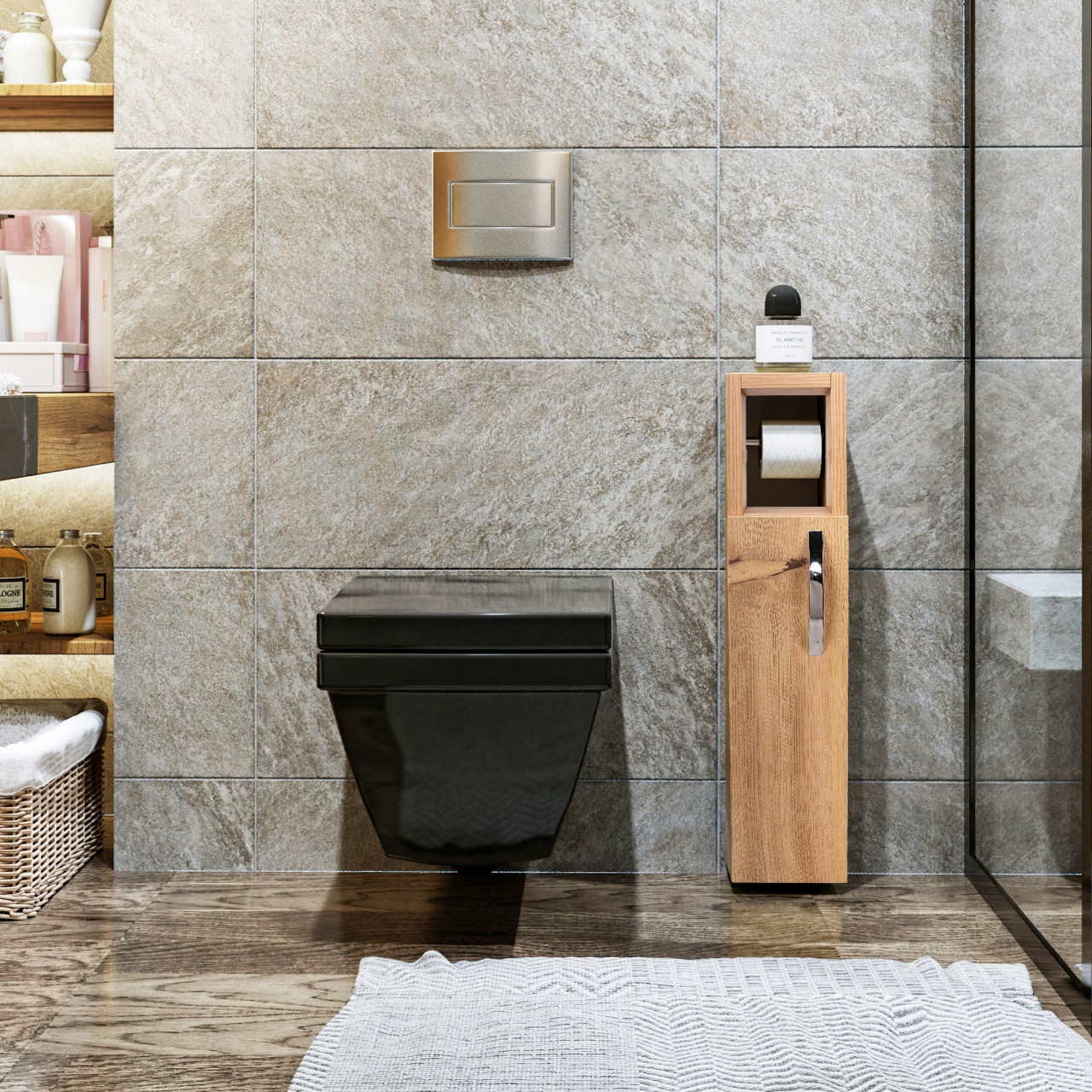 Dulap MDF de baie Star stejar L15 cm - H65 cm