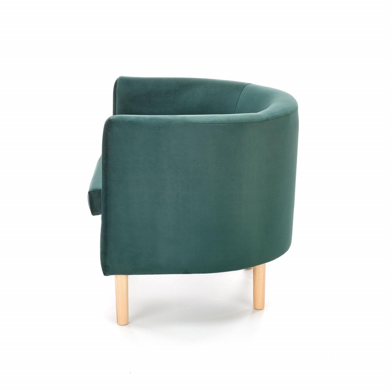 Fotoliu Clubby 2 velvet verde/natur H64 cm - 4 | YEO