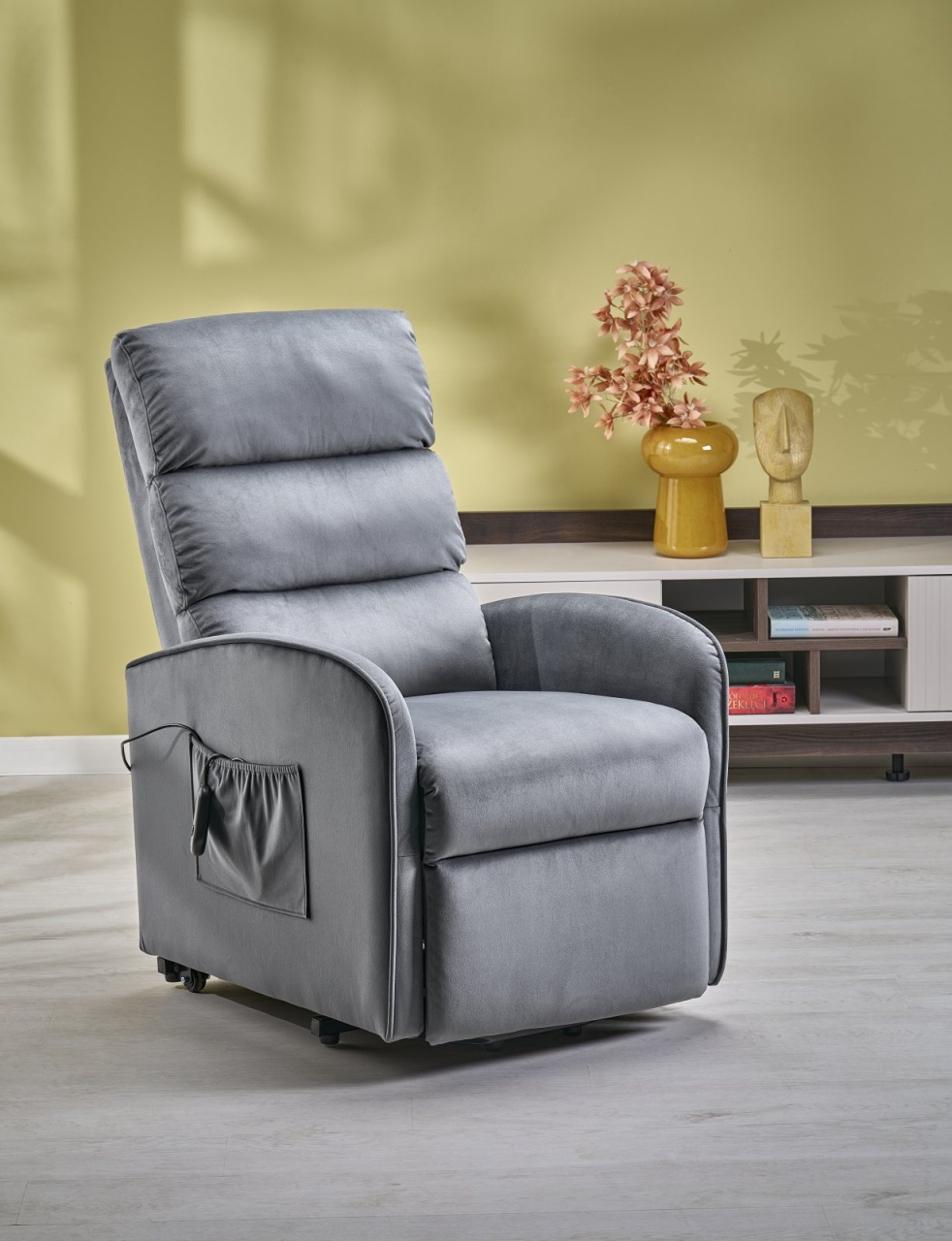 Fotoliu Maroni velvet gri H103 cm - 4 | YEO