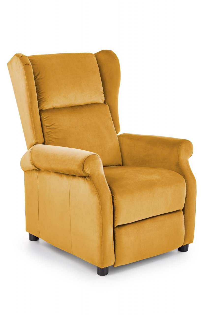 Fotoliu recliner Agustin 2 velvet mustariu H107 cm