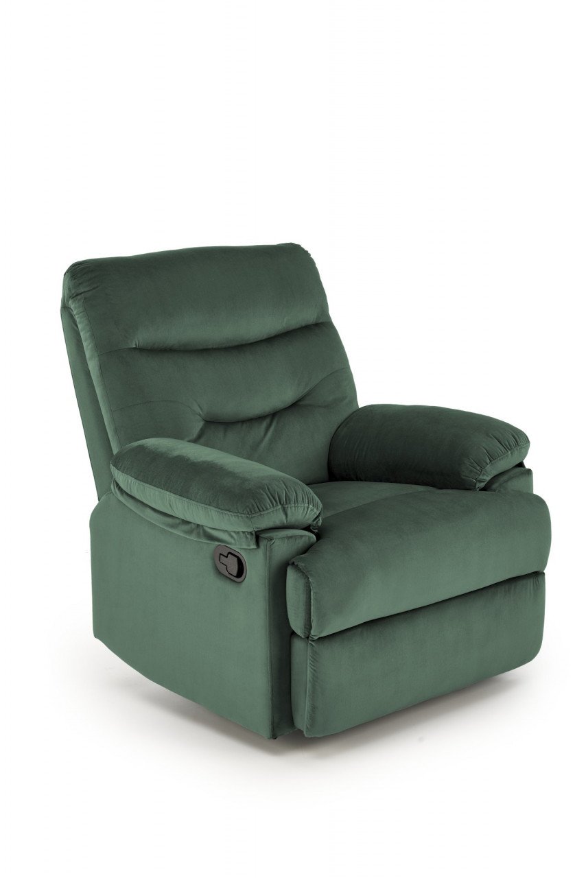 Fotoliu recliner Drager velvet verde H105 cm