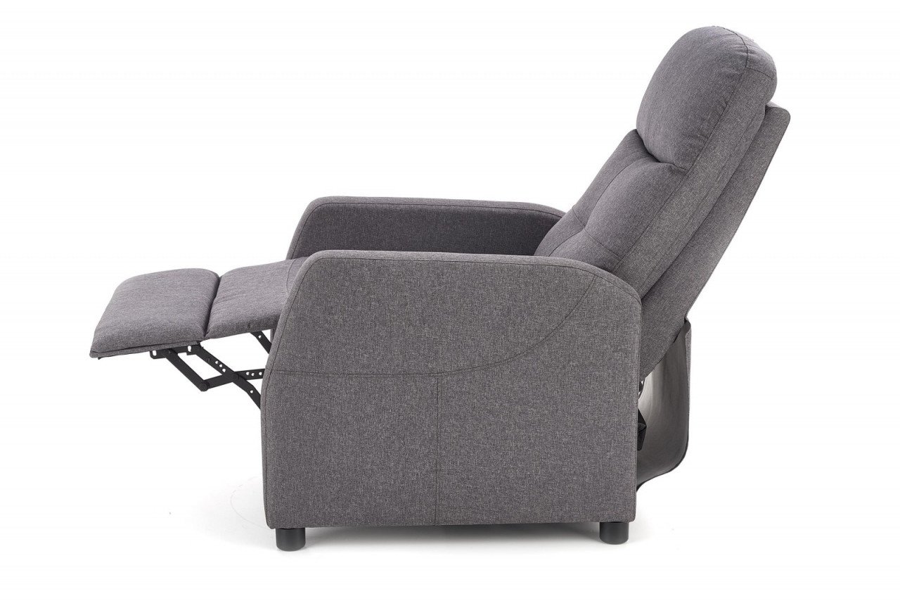 Fotoliu recliner Felipe stofa gri H103 cm - 4 | YEO