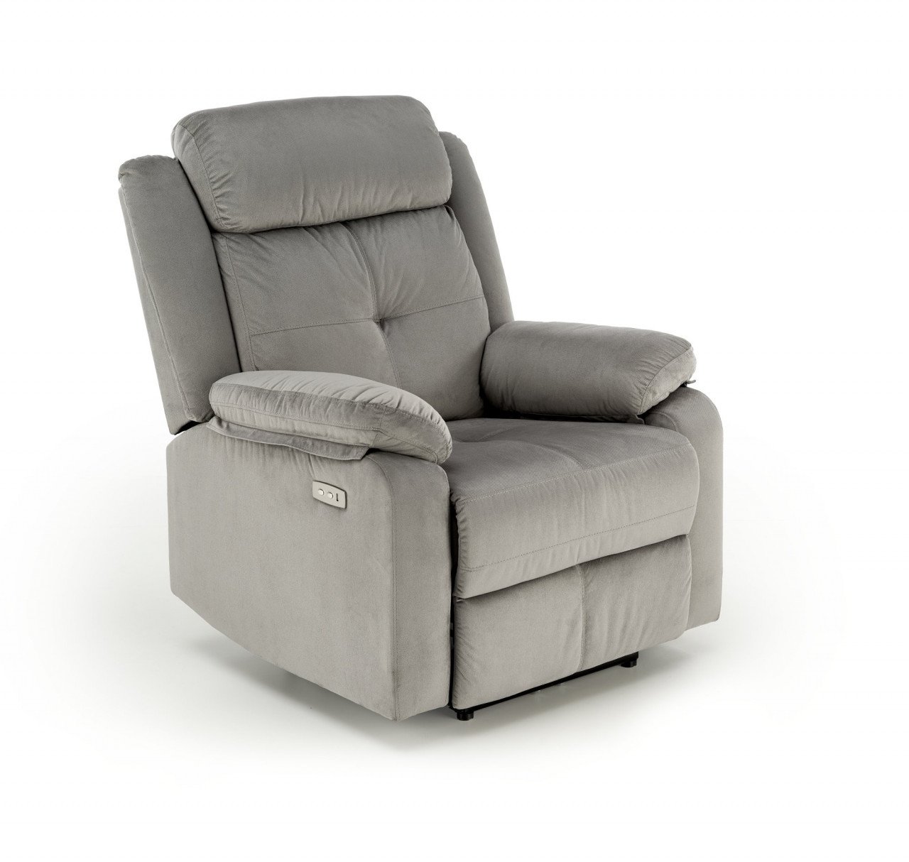 Fotoliu recliner Loris stofa gri H105 cm