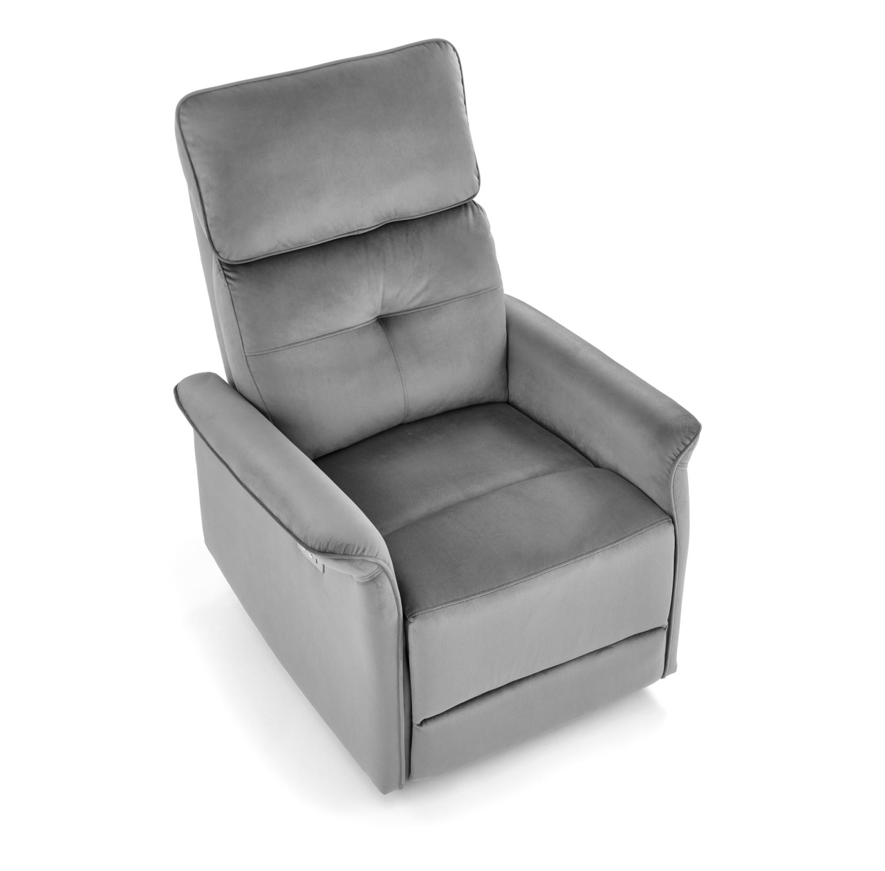 Fotoliu recliner Semir velvet gri H108 cm - 2 | YEO