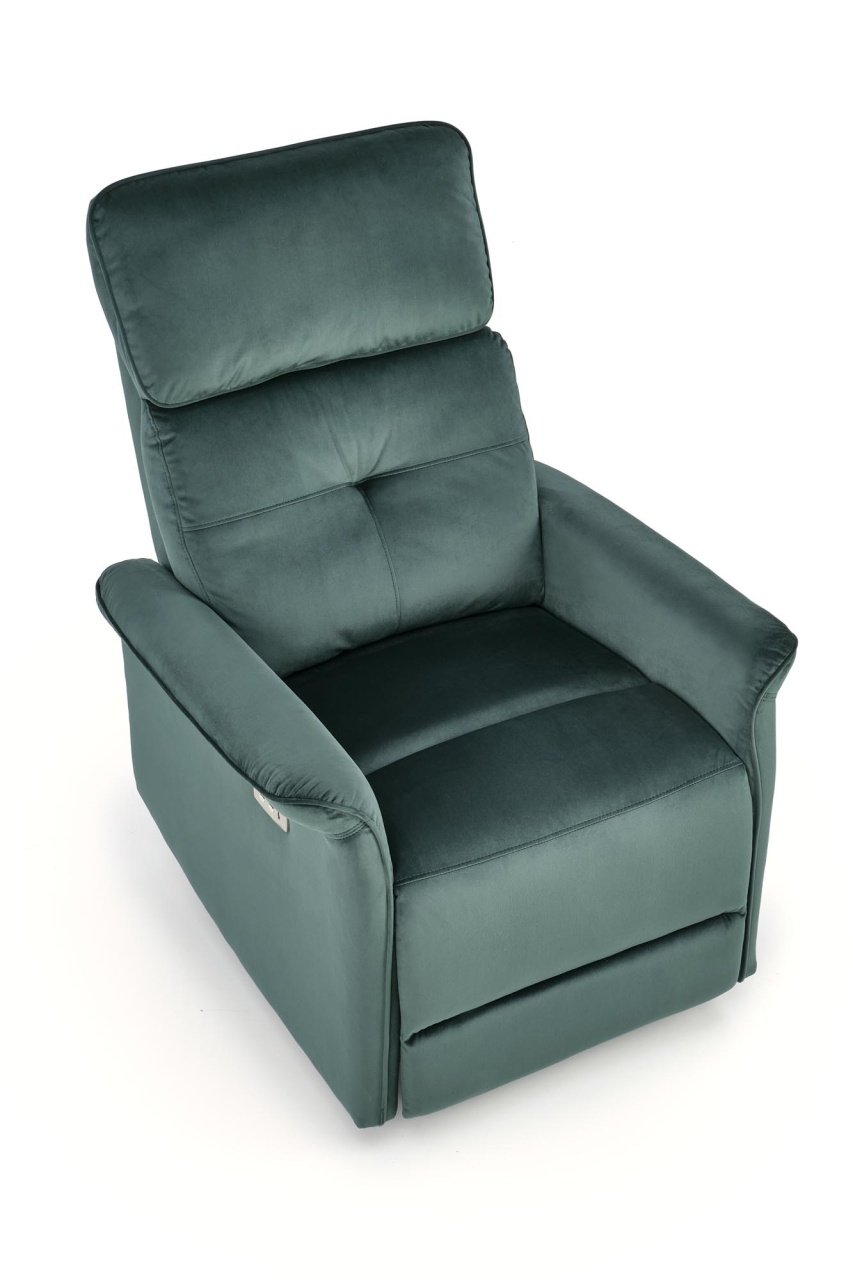 Fotoliu recliner Semir velvet verde H108 cm - 3 | YEO