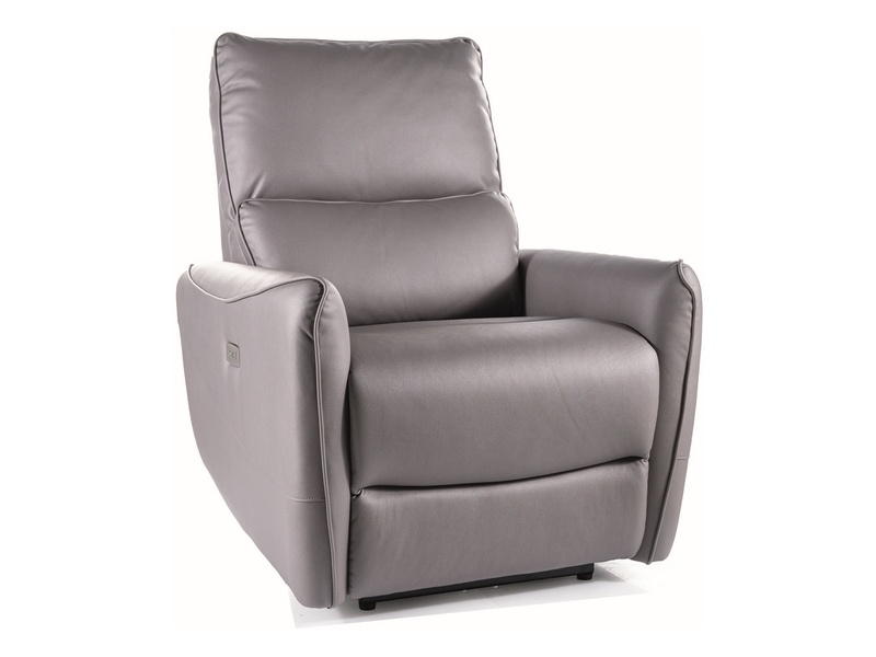 Fotoliu recliner Zefir piele sintetica gri Tap.210