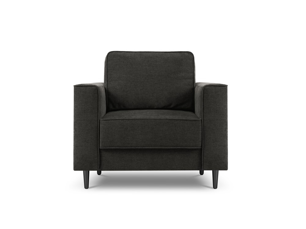 Poze Fotoliu tapitat Fano picioare negre – L98 x l97 x h88 cm