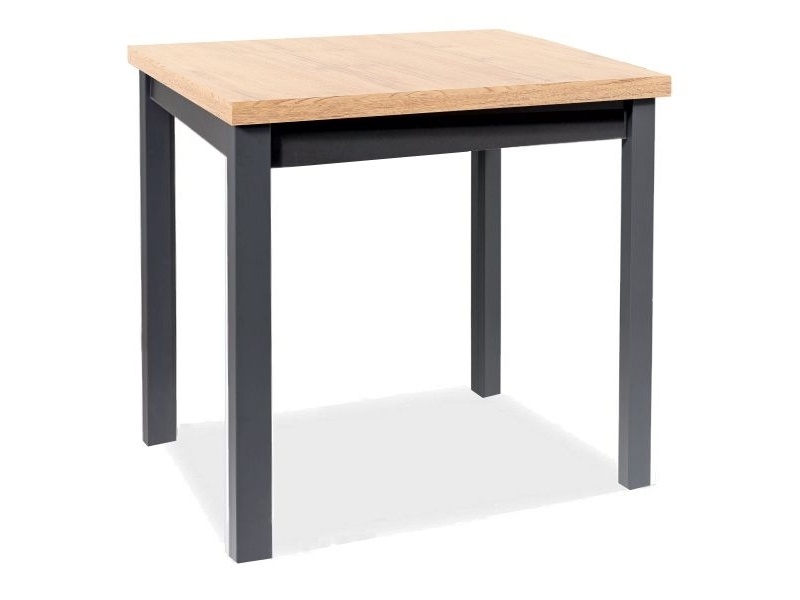 Masa Adam stejar artizan/negru L90x65 cm