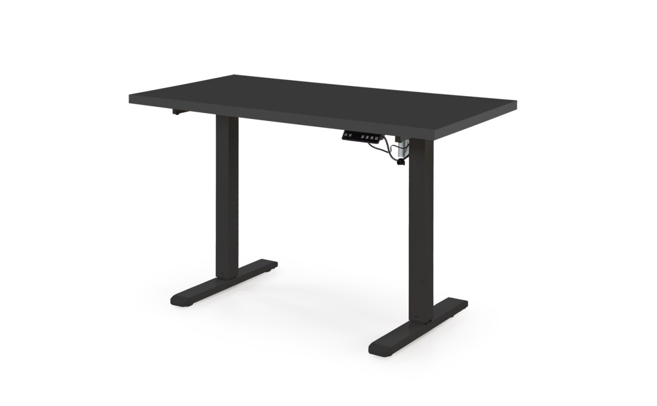 Masa de birou cu functie de reglare a inaltimii B54 negru/negru L120 cm