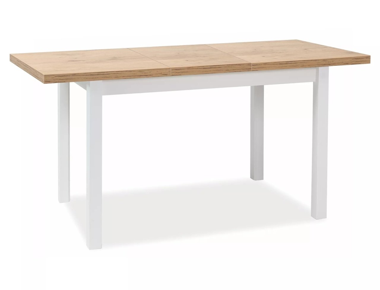 Masa extensibila Adam stejar lancelot/alb mat L120-160xl68 cm