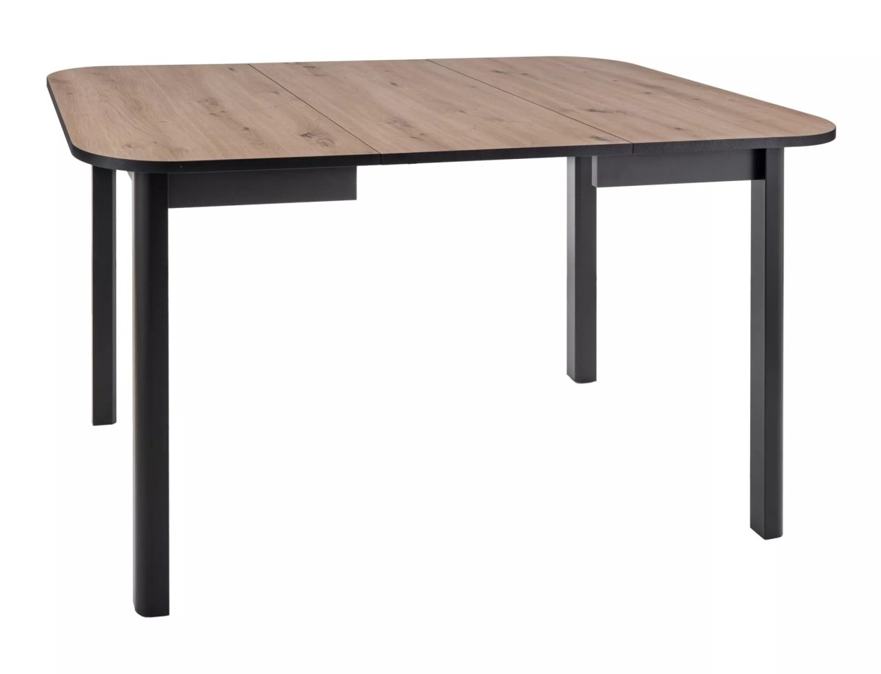 Masa extensibila Dante II stejar artizan/negru mat L90-130xl90 cm