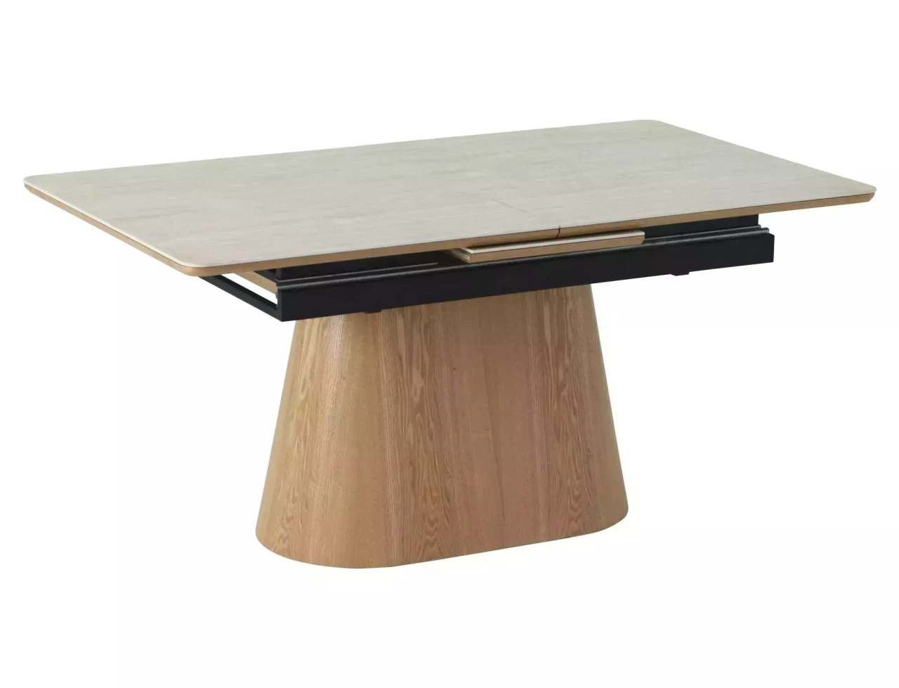Masa extensibila Monaco travertin bej/stejar L160-200xl90 cm - 1 | YEO