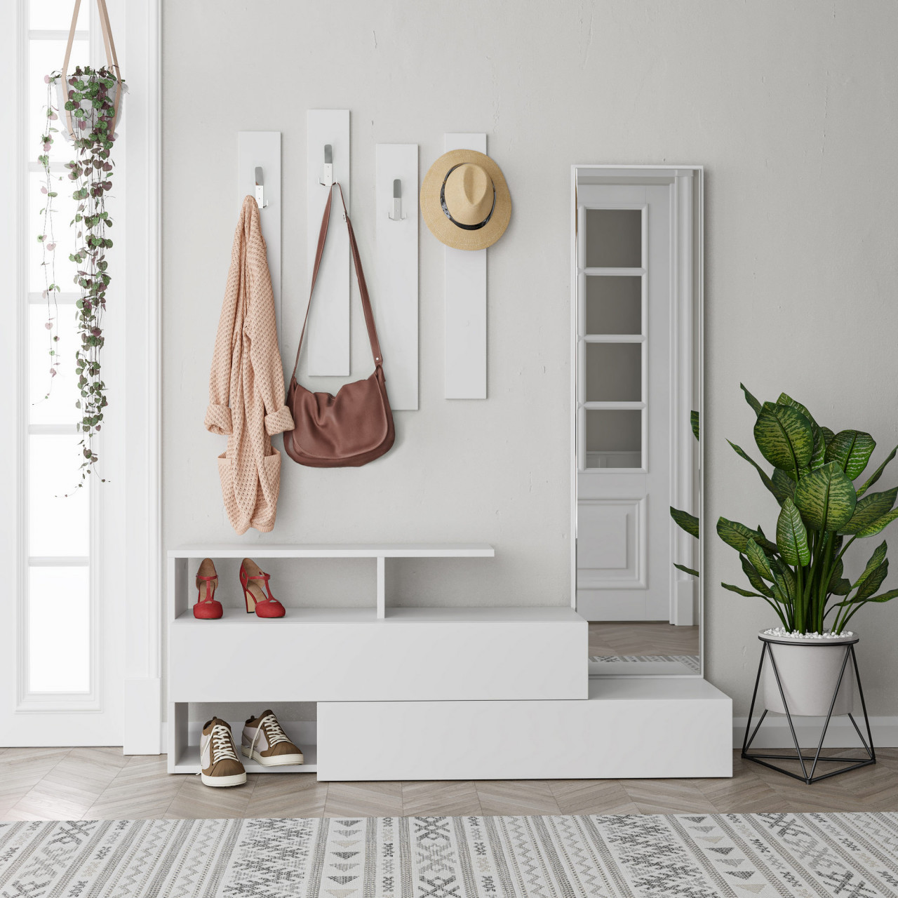 Mobilier de hol Ramda alb