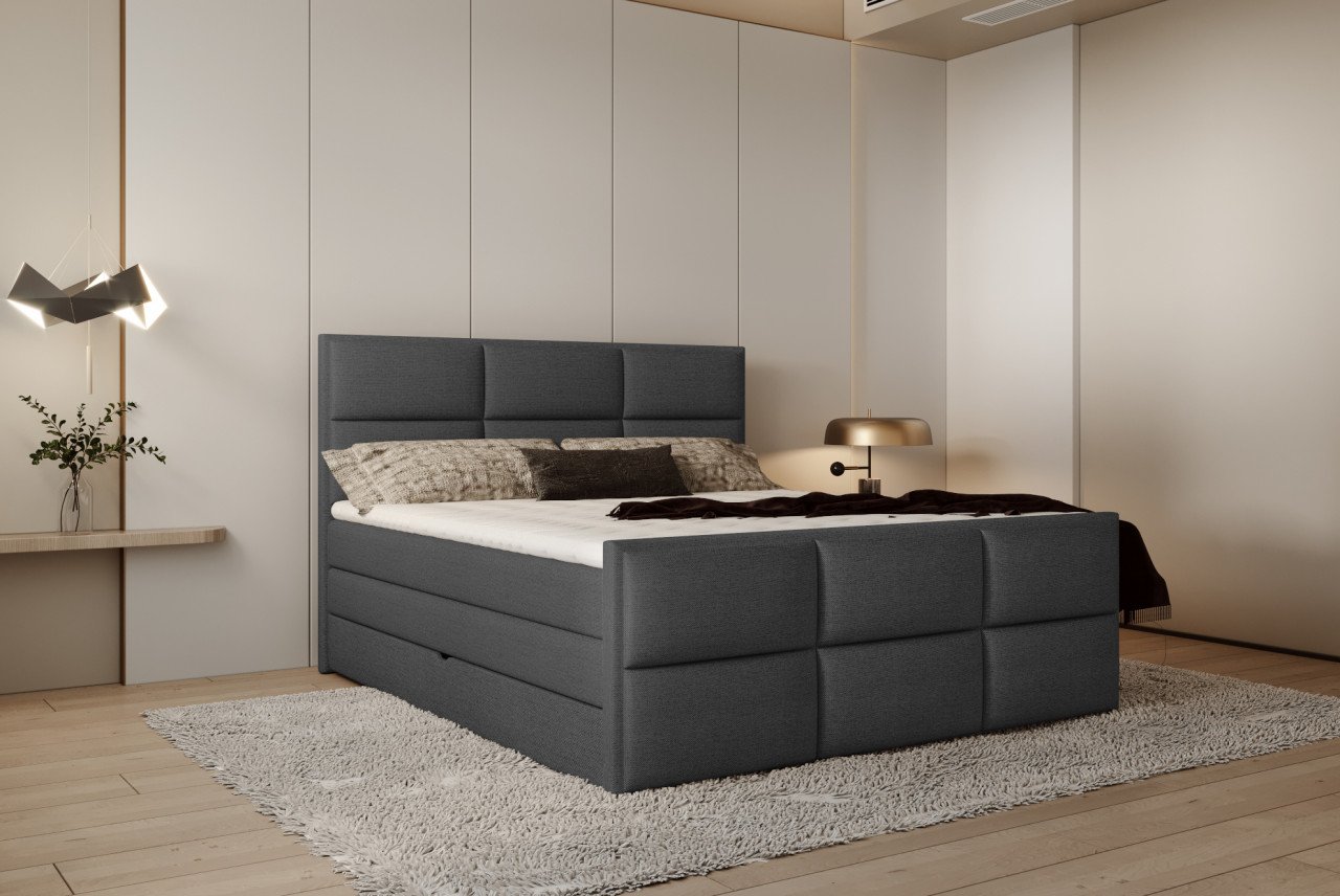 Pat tapitat boxspring Melva 140x200 cm