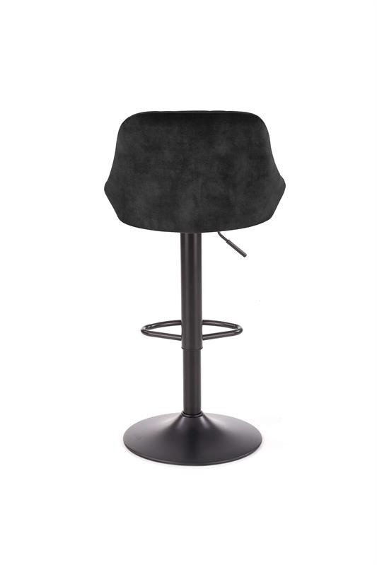 Scaun de bar H-101 velvet negru - 4 | YEO