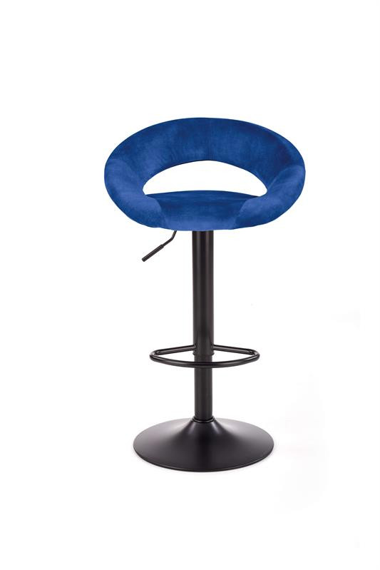 Scaun de bar H-102 velvet bleumarin - 4 | YEO