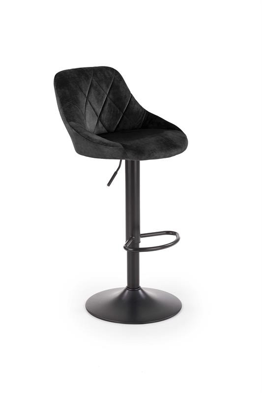 Scaun de bar H101 velvet negru