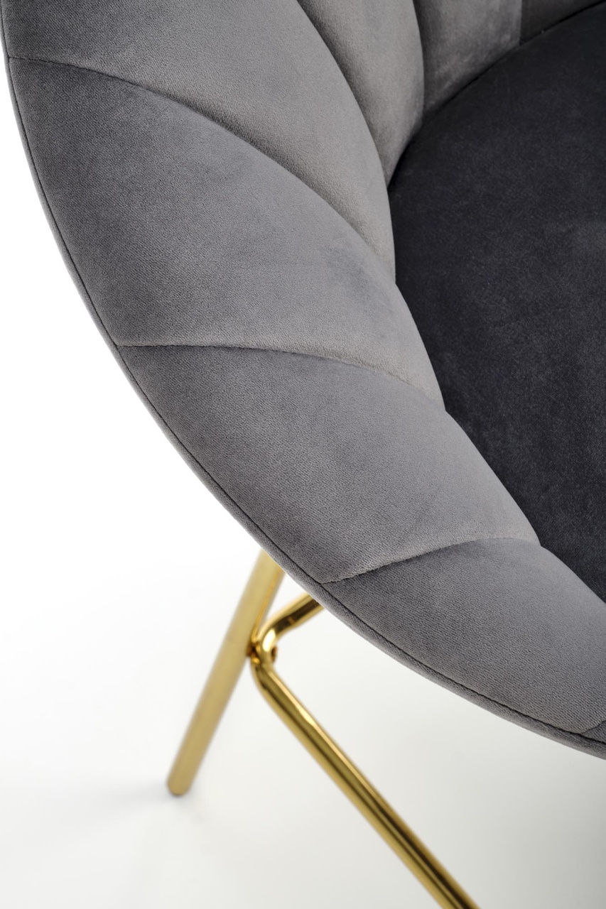 Scaun de bar H112 velvet gri - 3 | YEO