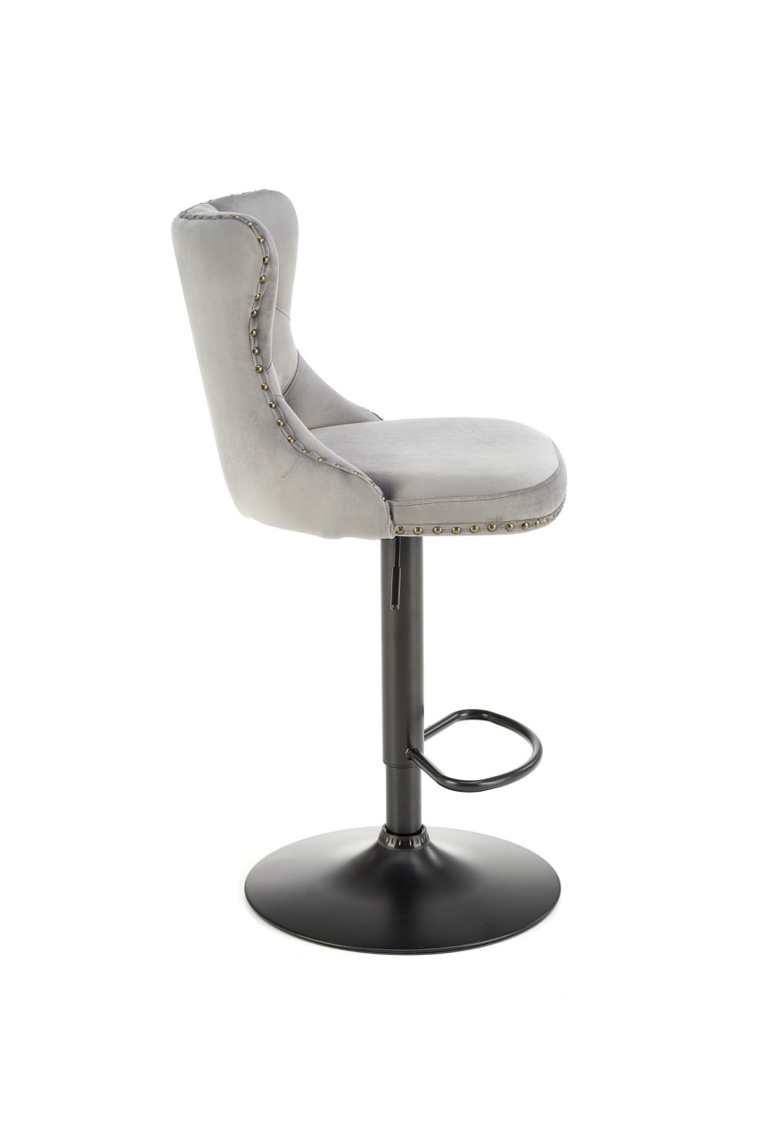 Scaun de bar H117 velvet gri - 3 | YEO