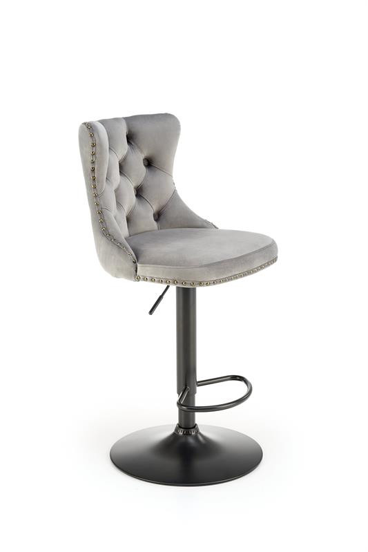 Scaun de bar H117 velvet gri
