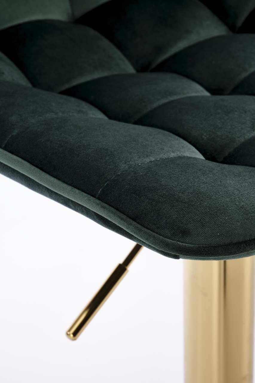 Scaun de bar H120 velvet verde/gold - 2 | YEO