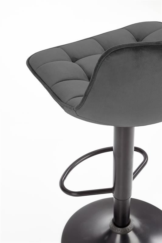 Scaun de bar H95 velvet gri - 4 | YEO