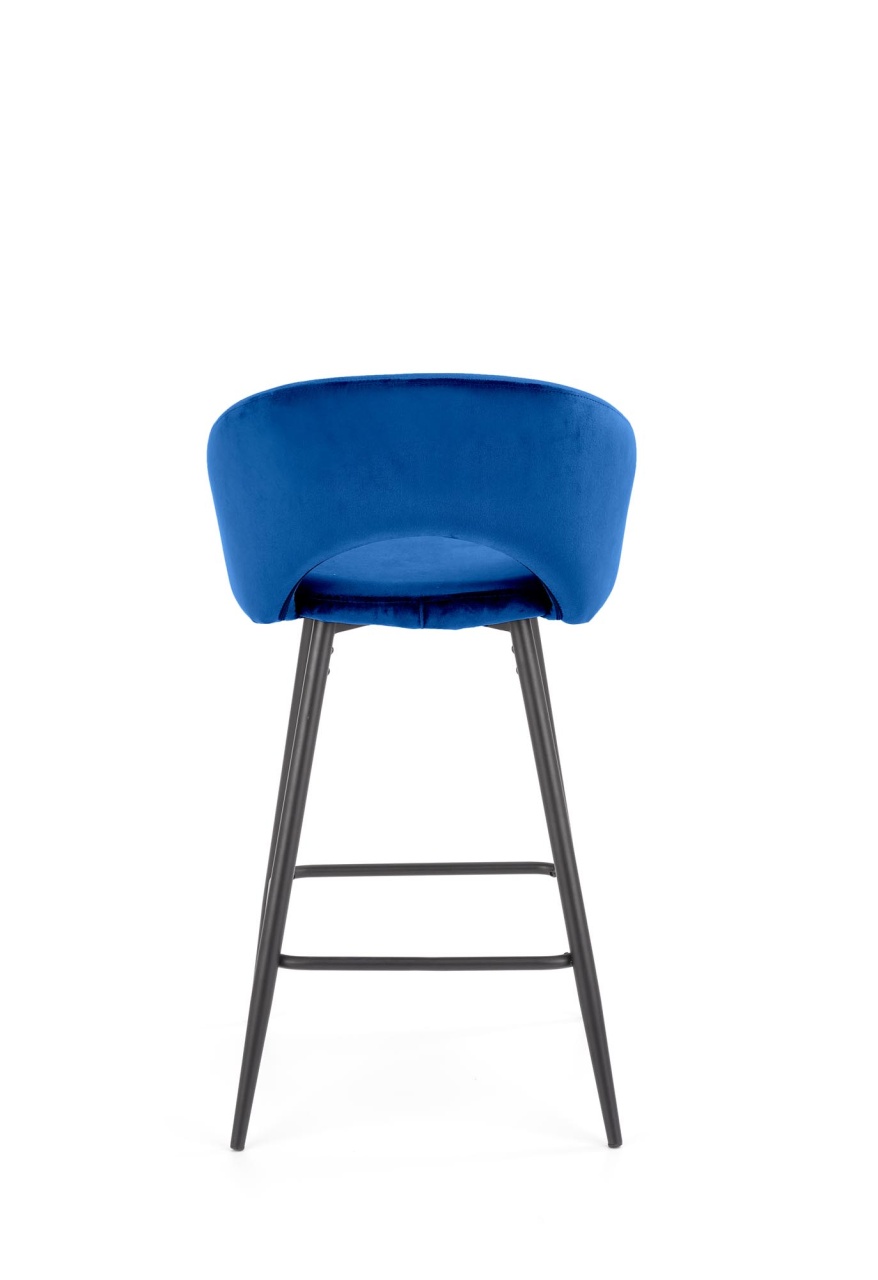 Scaun de bar H96 velvet albastru - 2 | YEO
