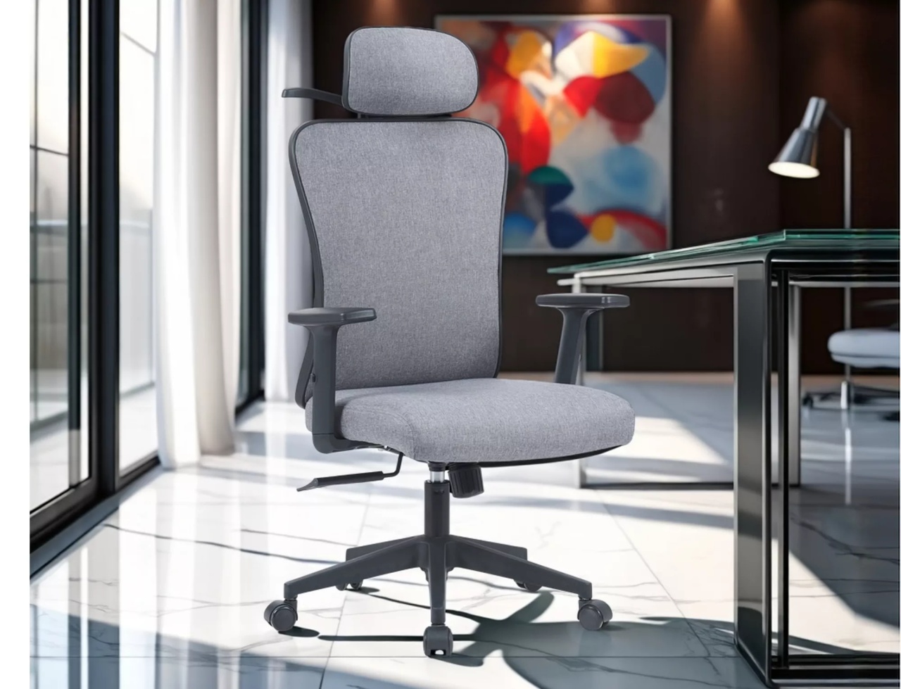 Scaun de birou Q080M material gri - 2 | YEO