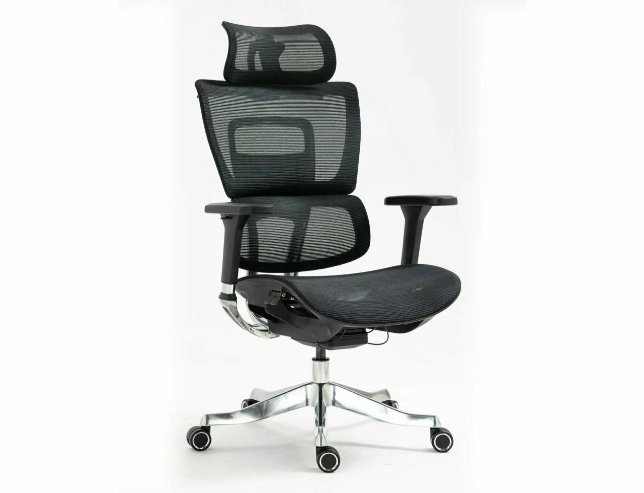 Scaun de birou Winner Lux negru/crom - 4 | YEO