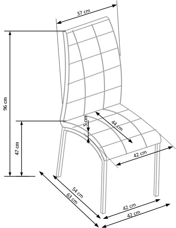 Scaun K186 piele ecologica cappucino/alb - 2 | YEO