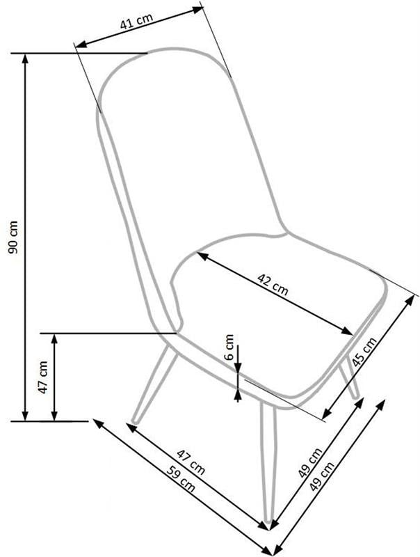 Scaun K214 piele ecologica crem - 2 | YEO