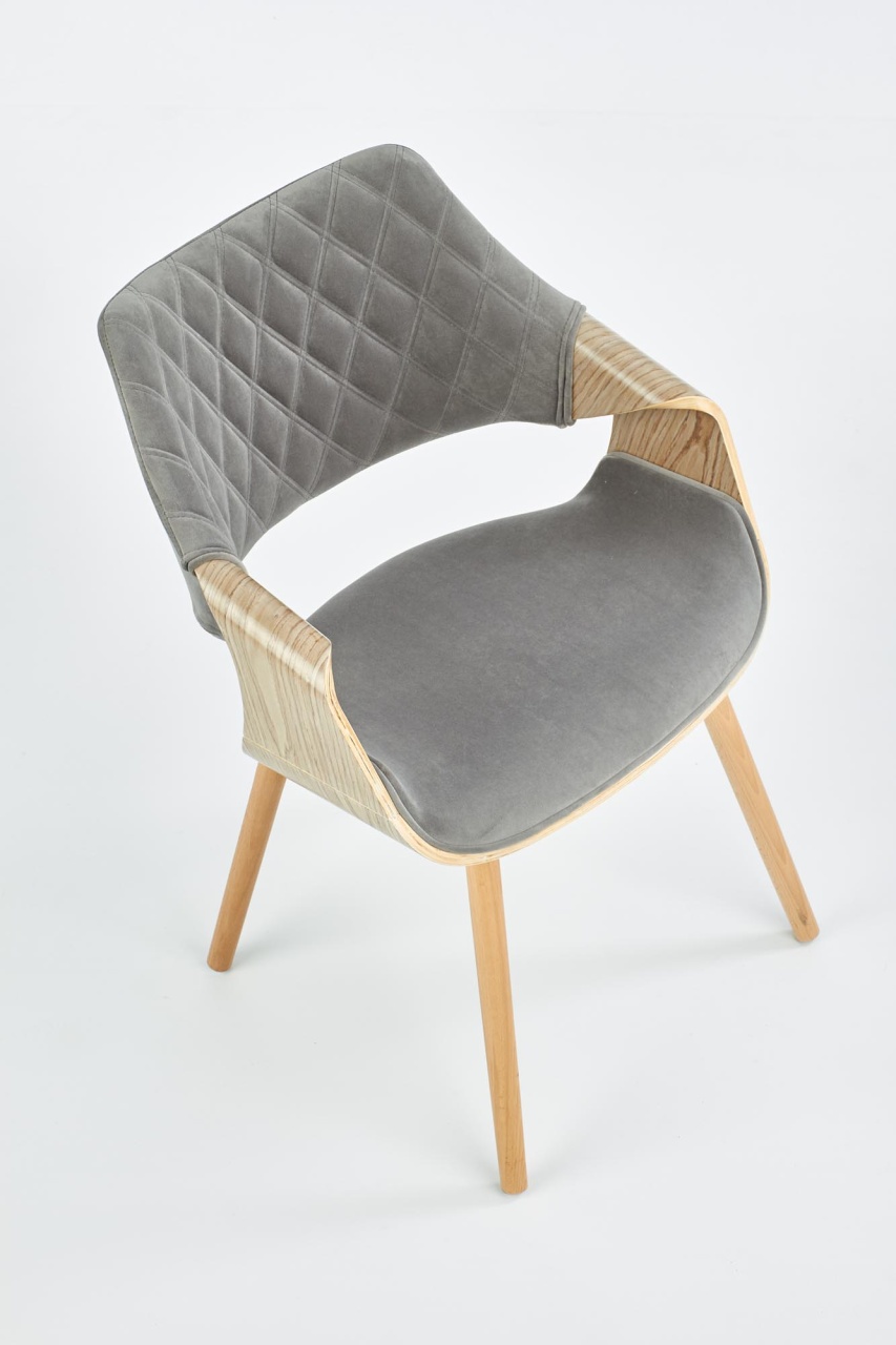 Scaun K396 material catifea gri stejar - 3 | YEO