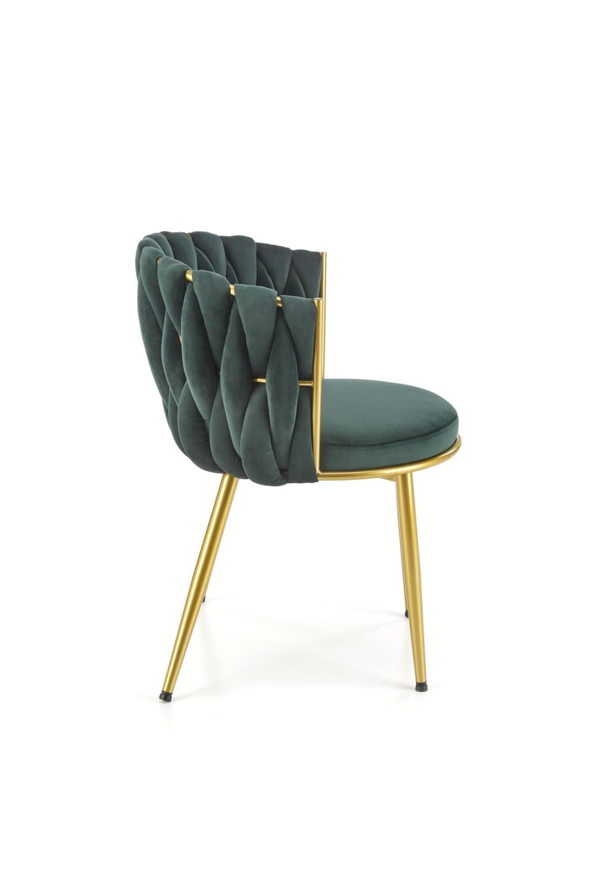 Scaun K517 velvet verde/auriu - 4 | YEO