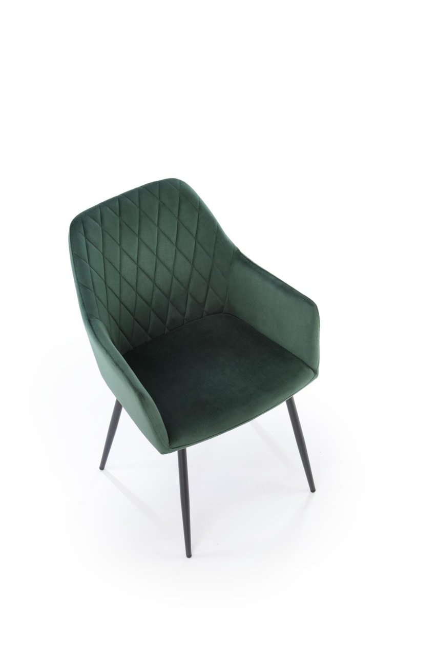 Scaun K558 velvet verde inchis - 1 | YEO