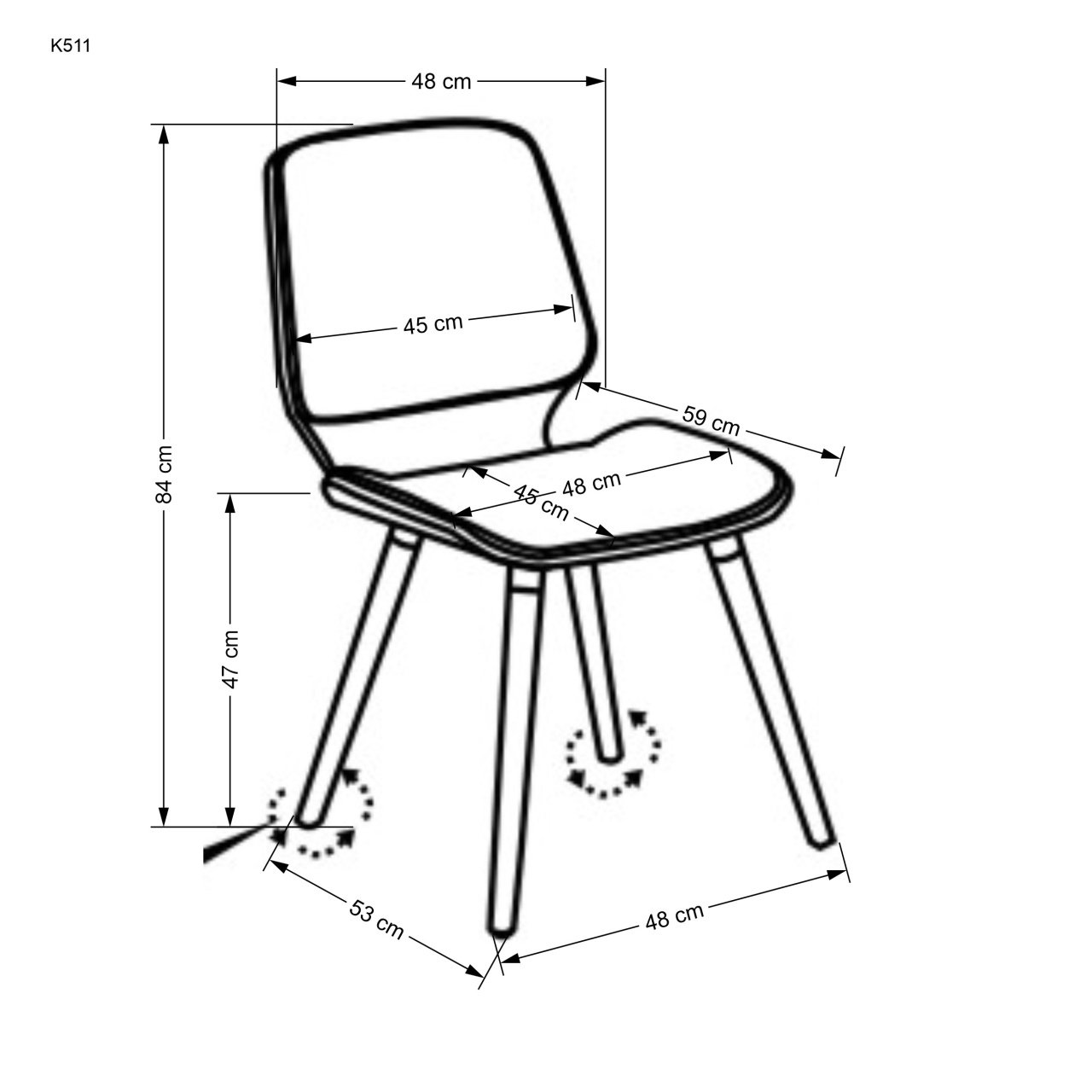 Scaun plusat K511 crem/nuc - 5 | YEO